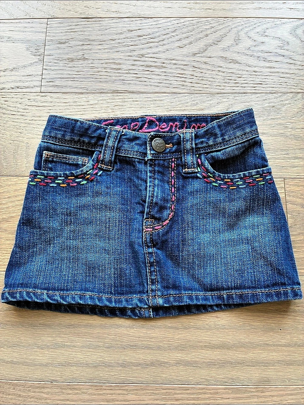 Jupe en denim vintage Baby Gap – 2 ans